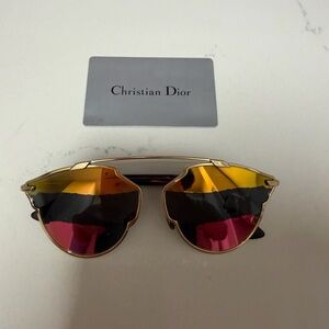 Dior Gold Sunglasses with Vibrant Lenses